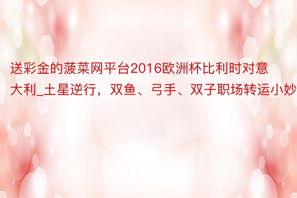 送彩金的菠菜网平台2016欧洲杯比利时对意大利_土星逆行，双鱼、弓手、双子职场转运小妙招